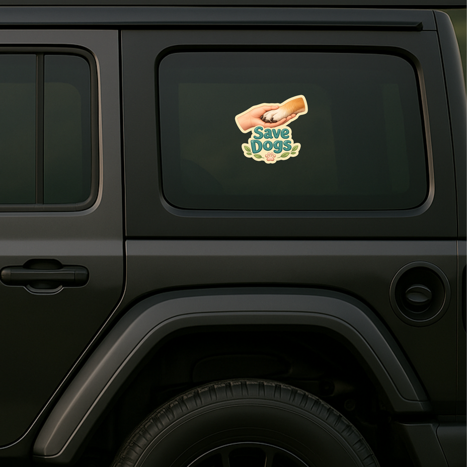 Save Animals Cute Pets Awareness Sticker 18Cm Matte Vinyl Stixy Copy high-quality product image angle 4