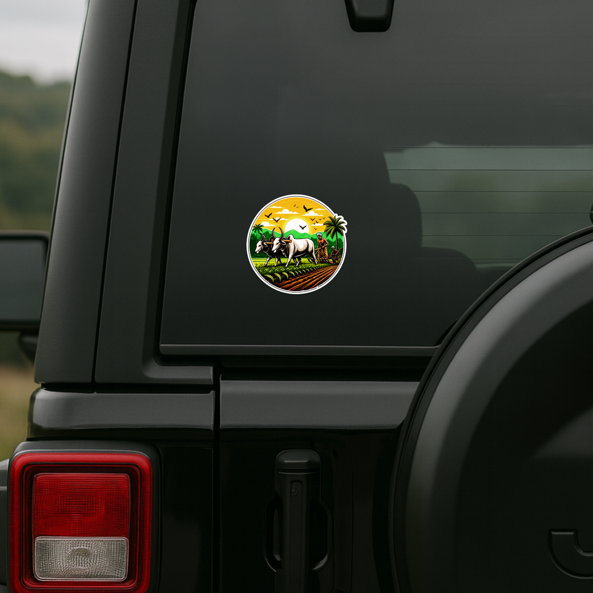 Tropical Sunset Beach Suv Sticker 20Cm Waterproof Matte Vinyl Stixy Copy high-quality product image angle 3