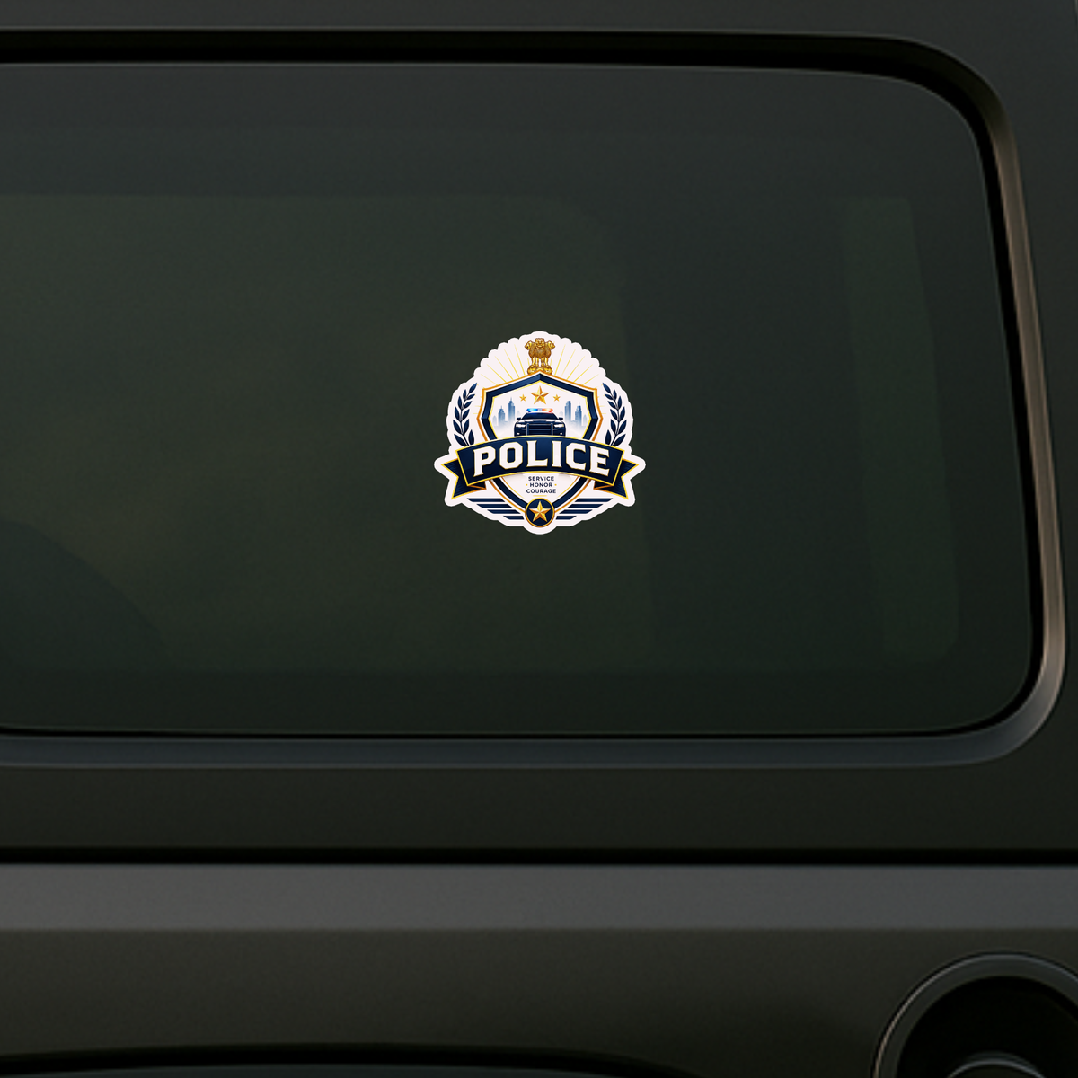 Police Professional Badge Sticker 14Cm Waterproof Matte Vinyl Stixy Copy high-quality product image angle 5
