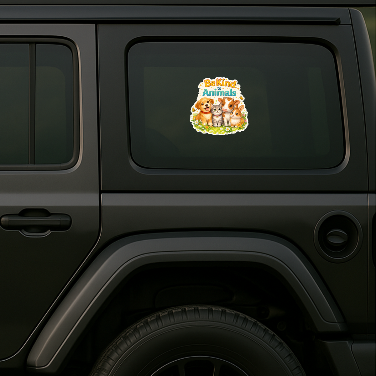 Stop Animal Cruelty Awareness Sticker 17Cm Matte Vinyl Stixy Copy high-quality product image angle 4
