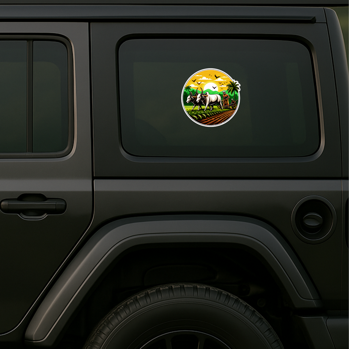 Tropical Sunset Beach Suv Sticker 20Cm Waterproof Matte Vinyl Stixy Copy high-quality product image angle 4