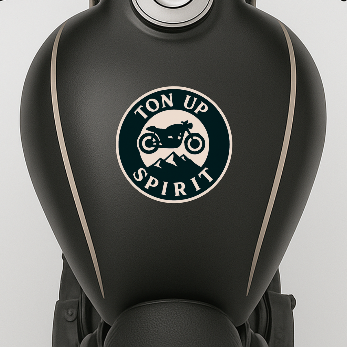 Biker Brotherhood Sticker Skull And Piston Design Decal Copy premium sticker product image 4
