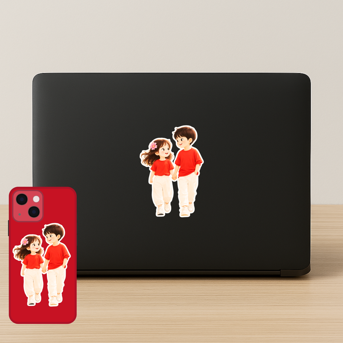 Punjabi Couple Love Sticker 8Cm Waterproof Matte Vinyl Stixy Copy high-quality product image angle 2