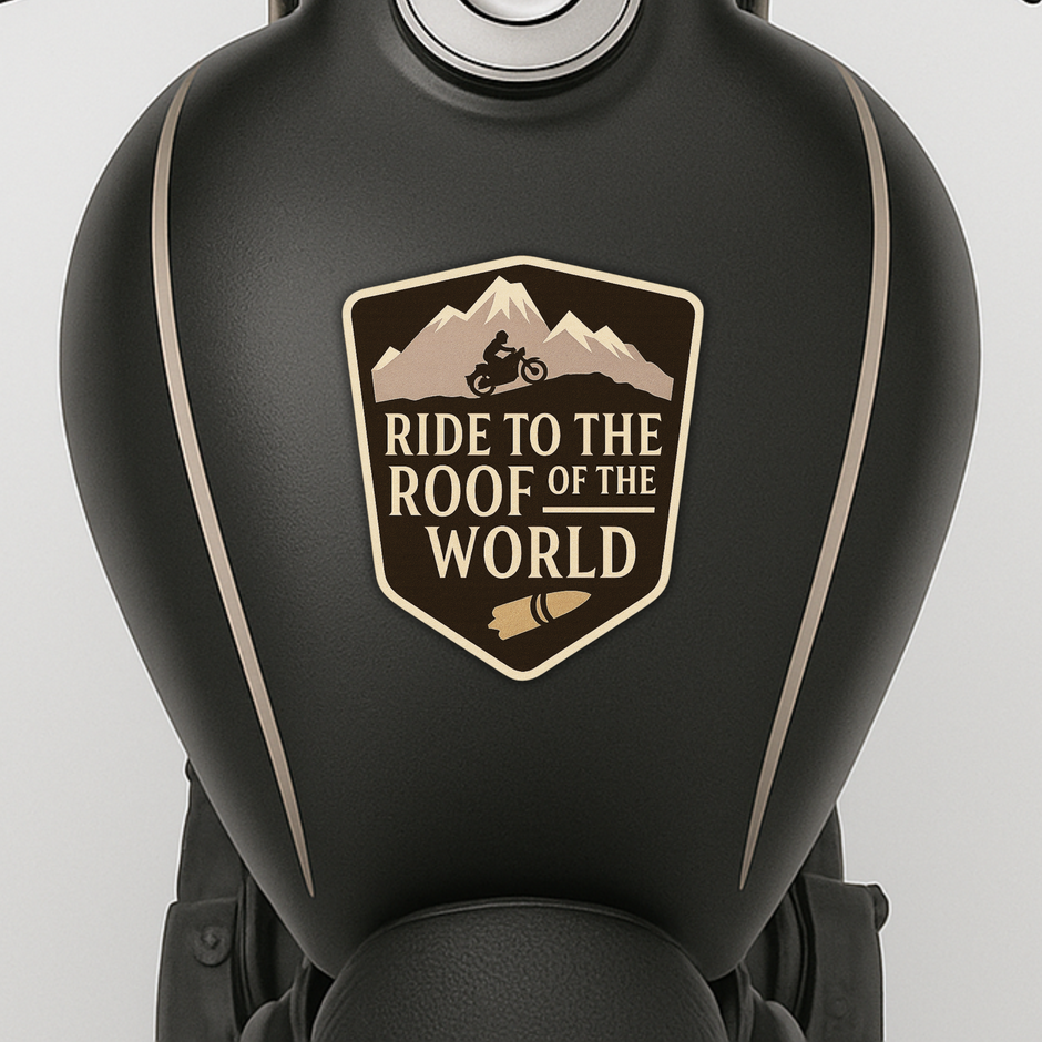 Conquered Ladakh Sticker Bike Adventure Badge Decal Copy premium sticker product image 4