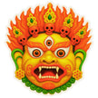 Mythical Guardian Mask Sticker 18 × 19 cm | Traditional Cultural Art Face Design | Waterproof Matte Vinyl – STIXY premium vinyl sticker image 221