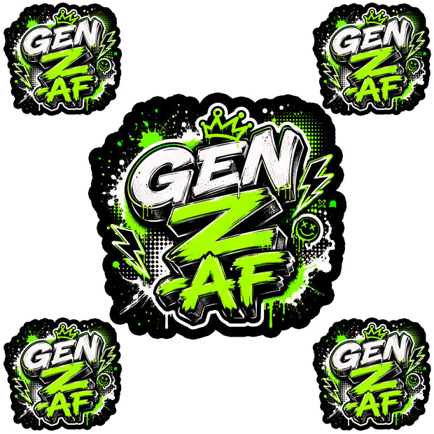 GEN Z AF Sticker Set of 5 | Funny Graffiti Meme Aesthetic Waterproof Matte Vinyl – STIXY premium vinyl sticker image 191