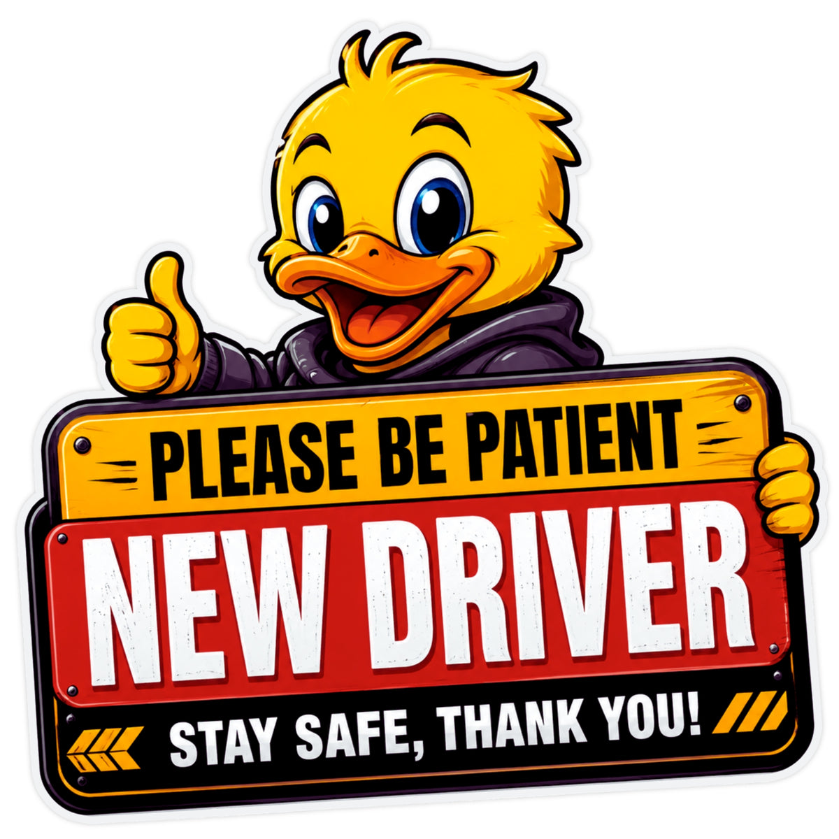 Please Be Patient New Driver Sticker 18 × 18 cm | Funny Beginner Driver Safety Sign | Waterproof Matte Vinyl – STIXY premium vinyl sticker image 176