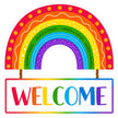 Rainbow Welcome Sticker 18 × 18 cm | Colorful Entrance Door Décor Sign | Waterproof Matte Vinyl – STIXY premium vinyl sticker image 229