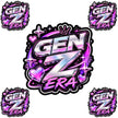 GEN Z Era Sticker Set of 2 | Trendy Y2K Aesthetic Meme Waterproof Matte Vinyl  – STIXY premium vinyl sticker image 183
