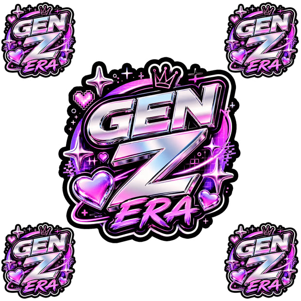 GEN Z Era Sticker Set of 2 | Trendy Y2K Aesthetic Meme Waterproof Matte Vinyl  – STIXY premium vinyl sticker image 183