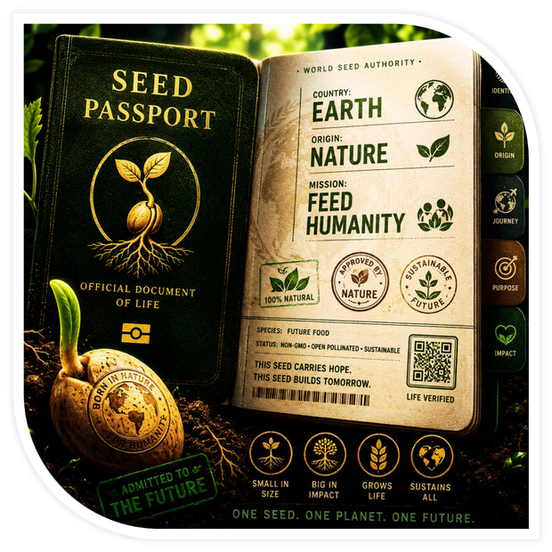 Seed Passport Sticker 18 × 18 cm | Future Agriculture & Sustainability Waterproof Matte Vinyl – STIXY premium vinyl sticker image 150