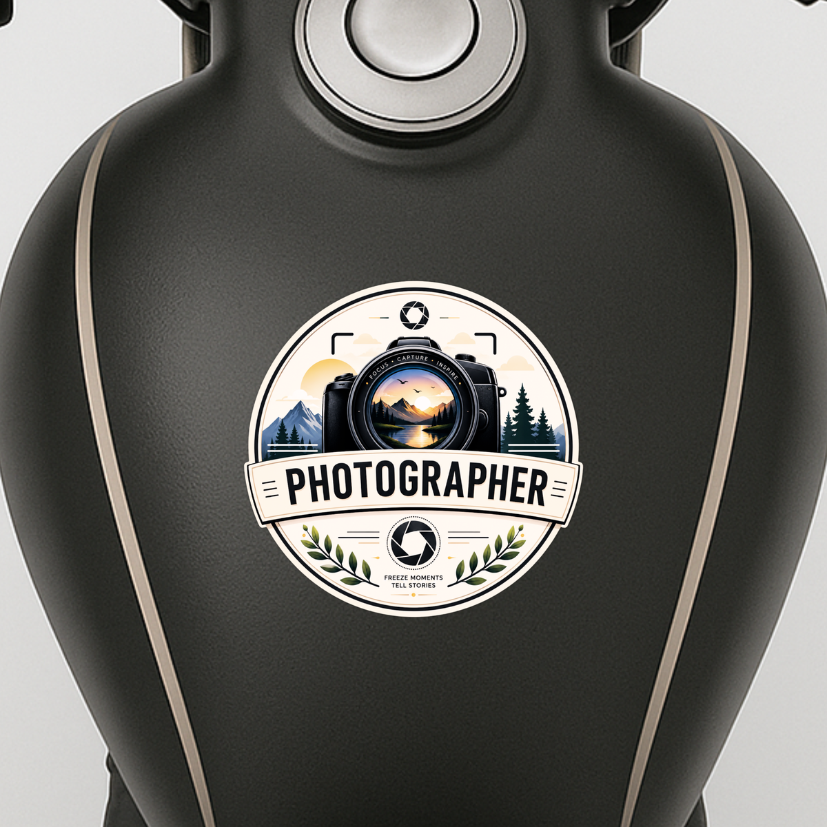 Photographer Camera Art Sticker 15Cm Waterproof Matte Vinyl Stixy Copy high-quality product image angle 5