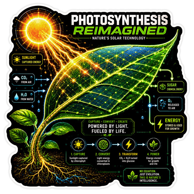 Photosynthesis Reimagined Sticker 18 × 18 cm | Plant Science Waterproof Matte Vinyl – STIXY premium vinyl sticker image 136