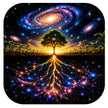 Cosmic Tree of Life Sticker 18 × 18 cm | Nature & Universe Waterproof Matte Vinyl – STIXY premium vinyl sticker image 64