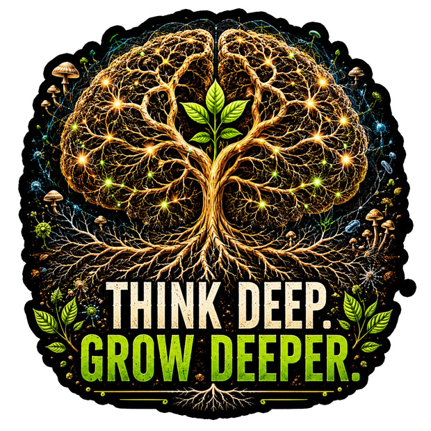 Think Deep Grow Deeper Sticker 18 × 19 cm | Motivational Nature Quote Waterproof Matte Vinyl – STIXY premium vinyl sticker image 120