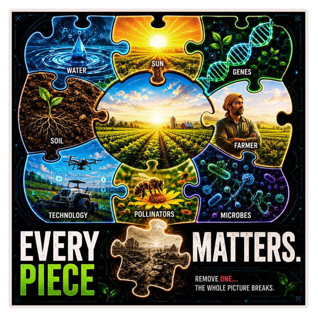 Every Piece Matters Sticker 18 × 18 cm | Sustainable Agriculture Ecosystem Waterproof Matte Vinyl – STIXY premium vinyl sticker image 80