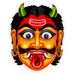 Traditional Nazar Battu Orange Face Evil Eye Protection Waterproof Matte Vinyl Sticker by STIXY