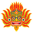 Rakshasa Traditional Protection Mask Waterproof Matte Vinyl Sticker by STIXY
