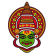 Traditional Kathakali Face Art Waterproof Matte Vinyl Sticker by STIXY