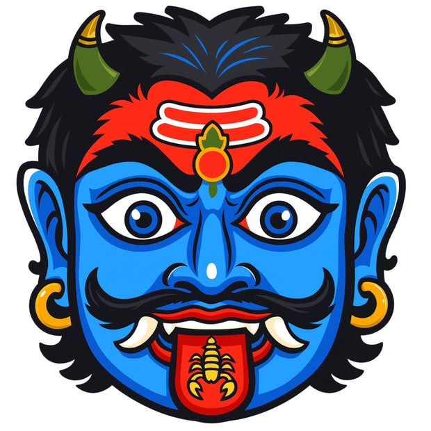 Traditional Blue Nazar Battu Evil Eye Protection Waterproof Matte Vinyl Sticker by STIXY
