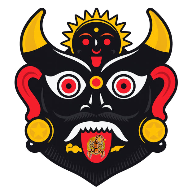 Traditional Nazar Battu Evil Eye Protection Waterproof Matte Vinyl Sticker by STIXY