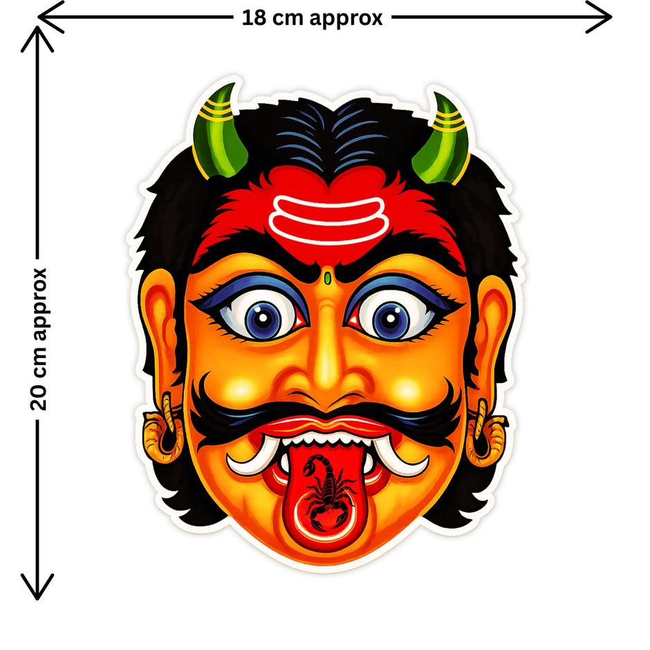 Nazar Battu Protection Sticker Size Guide Showing Approximate 20 × 18 cm Size by STIXY