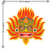Rakshasa Protection Mask Sticker Size Guide Showing Approximate 18 × 18 cm Size by STIXY