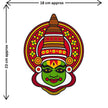 Kathakali Face Sticker Size Guide Showing Approximate 23 × 18 cm Size by STIXY
