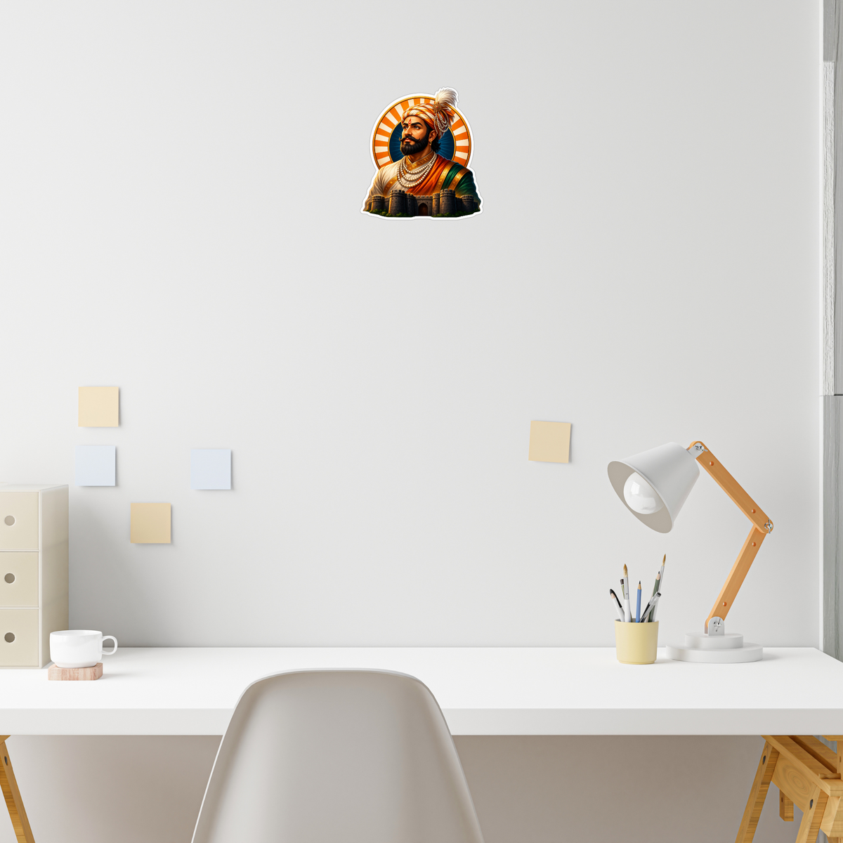 Chhatrapati Shivaji Maharaj Art Sticker 15Cm Matte Vinyl Stixy Copy high-quality product image angle 4