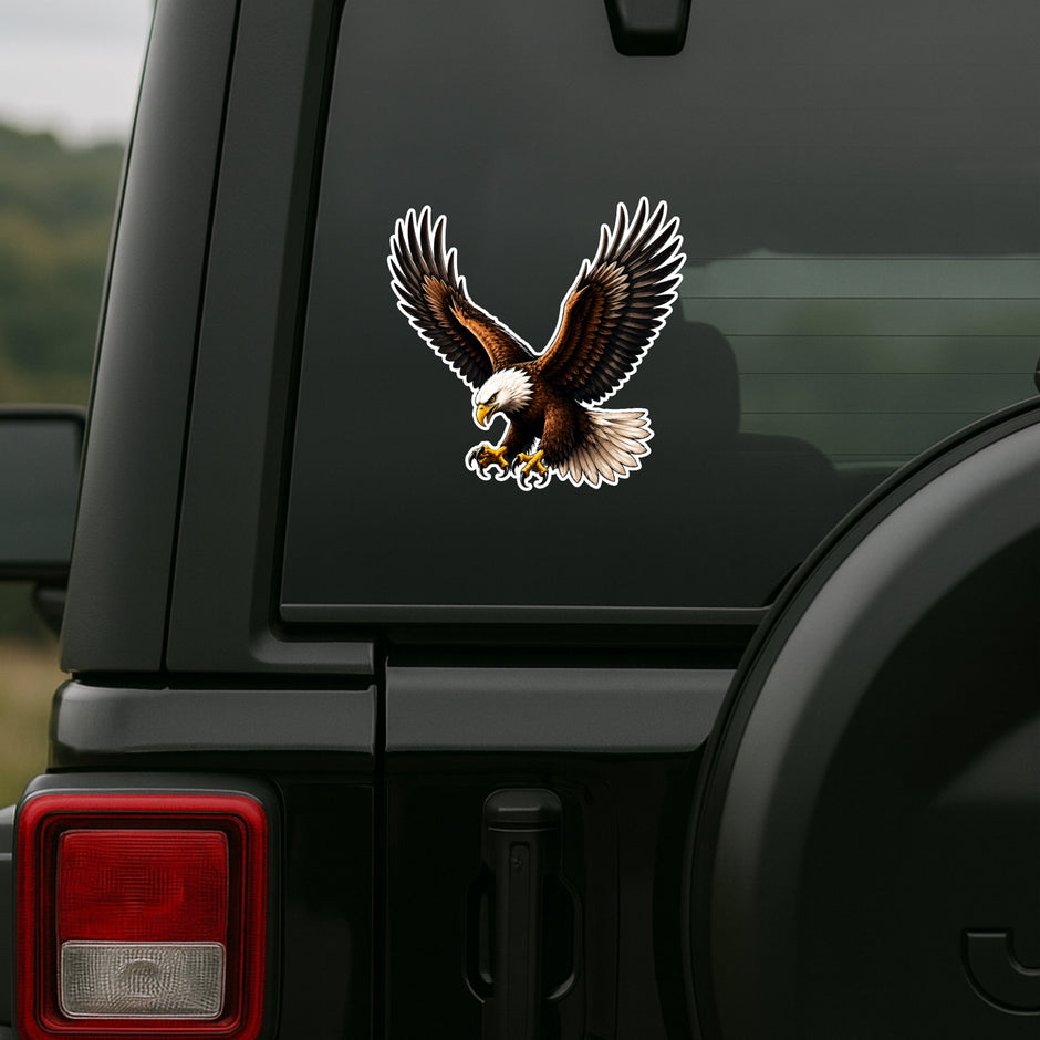 Patriotic Eagle Compass Sticker 18Cm Waterproof Matte Vinyl Stixy Copy premium vinyl sticker image 613
