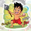 Strength, Courage, Fun! – Chhota Warrior Vinyl Sticker premium product image 1