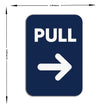Push Pull Direction Sticker Bold Design Red Navy Clear Instructional Sign premium sticker image view 5