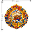 Feng Shui Wealth Ship Sticker Size Guide Showing Approximate 18 × 18 cm Size by STIXY