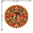 Royal Rajasthani Couple Mandala Sticker Size Guide 18 × 18 cm by STIXY