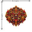 Kirtimukha Guardian Protection Sticker Size Guide Showing Approximate 18 × 18 cm Size by STIXY