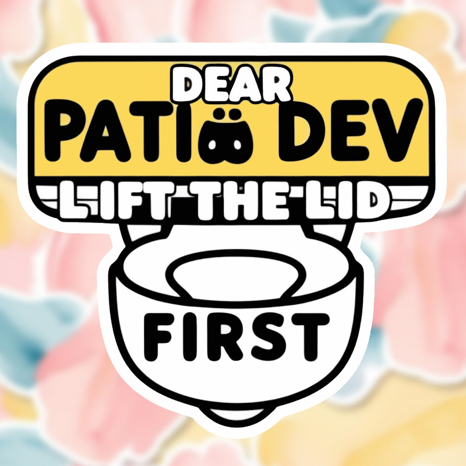 Dear Pati Dev – Funny Toilet Hygiene Sticker premium product image 1