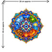 Five Element Vastu Direction Wheel Sticker Size Guide Showing Approximate 18 × 18 cm Size by STIXY