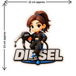 Petrol Girl Sticker 12 13 Cm Cute Fuel Nozzle Cartoon Design Waterproof Matte Vinyl Stixy Copy premium vinyl sticker image 307