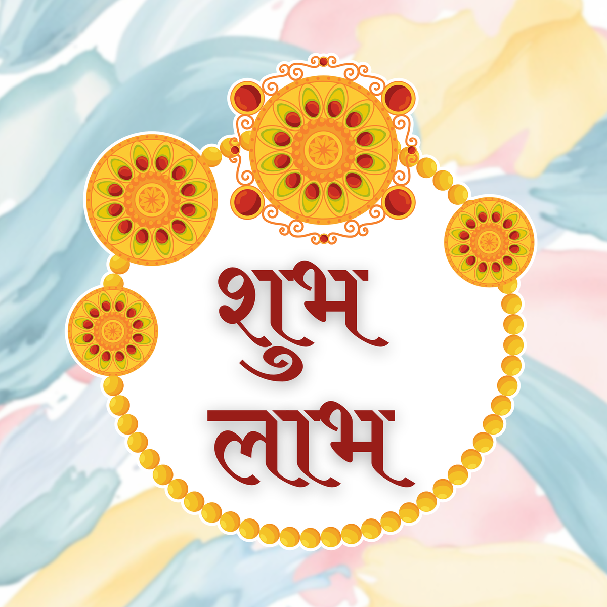 Shubh Labh – Auspicious Hindi Sticker premium product image 1