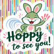 Hoppy to See You – Cute Bunny Pun Sticker premium product image 1