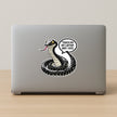 Touch My Laptop And I Hiss Angry Black Cobra Sticker premium sticker image view 2
