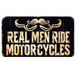 REAL MEN RIDE MOTORCYCLES STICKER – VINTAGE BIKE QUOTE DECAL premium sticker product image 1
