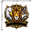 Royal Lion Eagle and Wolf Sticker Size Guide Showing Approximate 18 × 18 cm Size by STIXY
