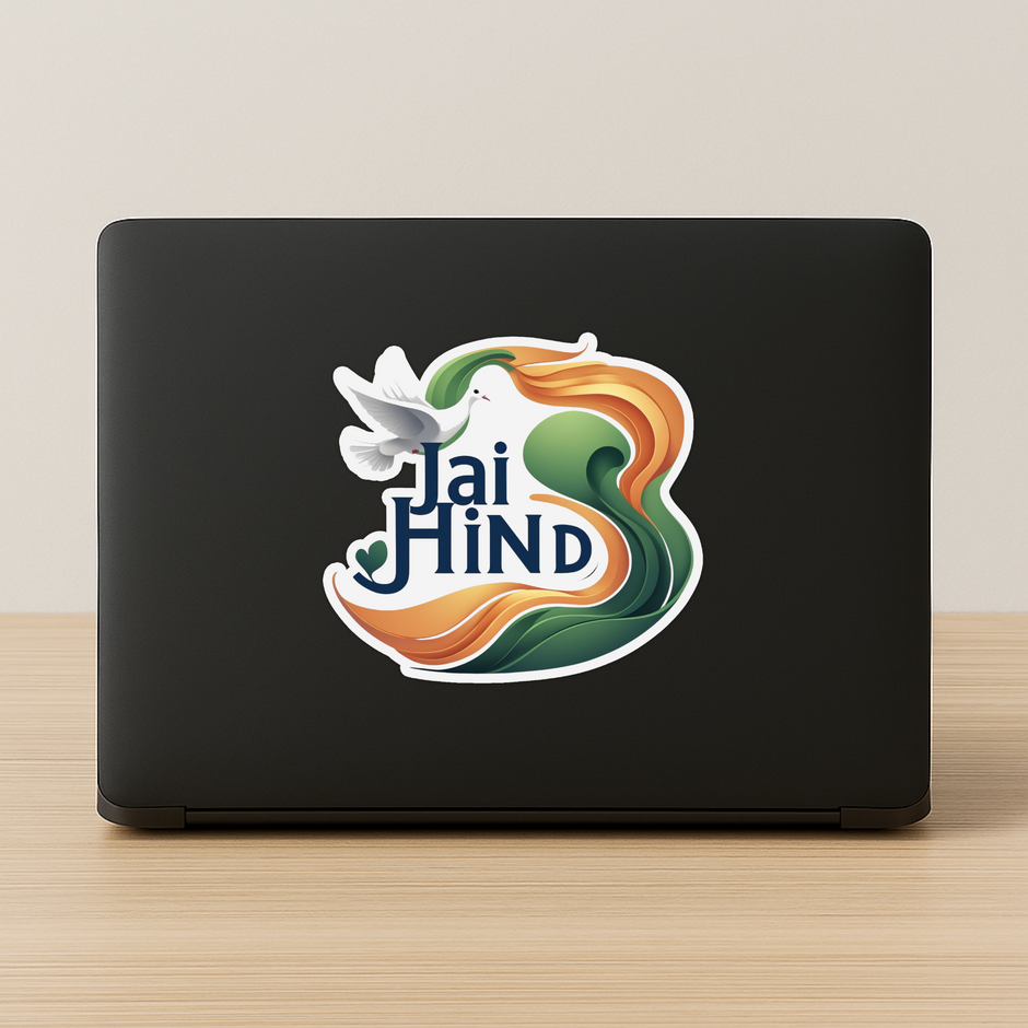 Jai Hind Tricolor Dove Sticker Waterproof Indian Patriotic Vinyl Independence Day Decor premium vinyl sticker product image 2
