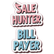 Sale Hunter Bill Payer Waterproof Phone Sticker Set Fun His Hers Couple Design premium sticker product image 2