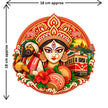 West Bengal Durga Maa Cultural Art Sticker Size Guide 18 × 18 cm Approx by STIXY
