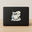 Peace Out Overthinker Owl Sticker Water Resistant Cool Vinyl Sticker premium vinyl sticker product image 2