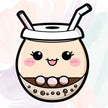 Kawaii Boba Tea Sticker premium product image 1