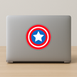 Captain Hero Shield Waterproof Sticker Red White Blue Super Emblem premium vinyl sticker product image 3
