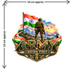 Indian Army Nation First Patriotic Sticker Size Guide 14 × 14 cm by STIXY